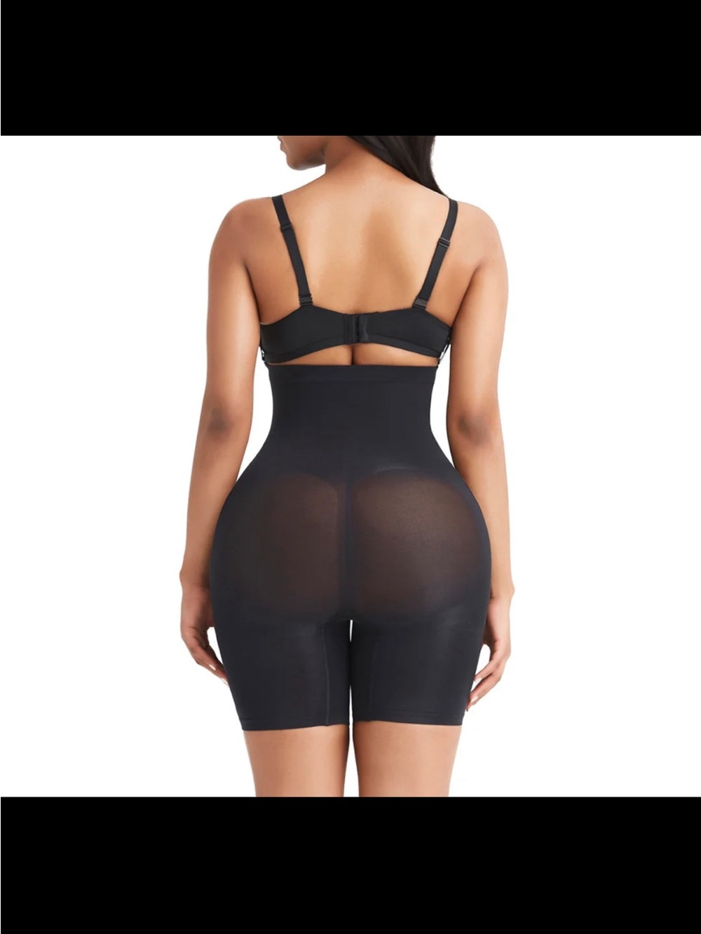 High-Waist Black Shaping Shorts - Women Intimates